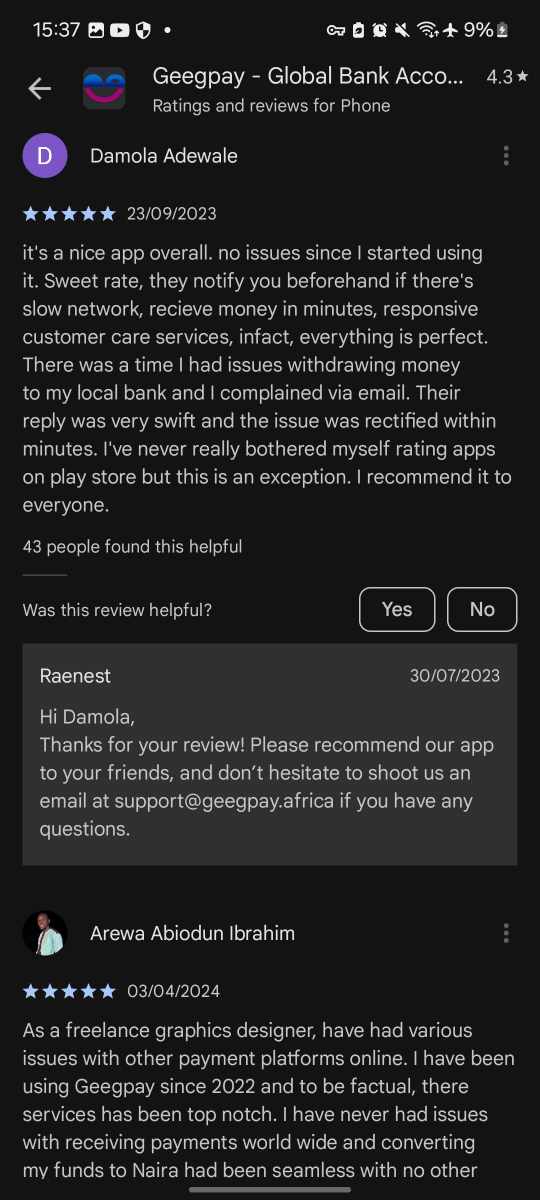 Good Apps Store rating