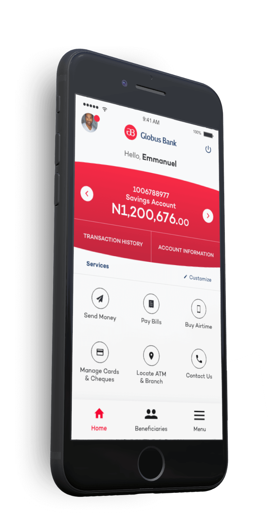 Globus Bank appp